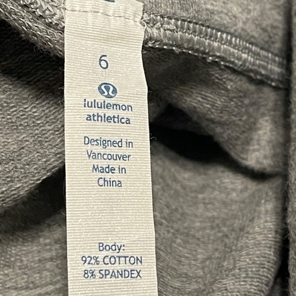 LULULEMON Women Size 6 Gray Fold Over Drawstring High Waist Jogger Lounge Pants - Picture 6 of 6
